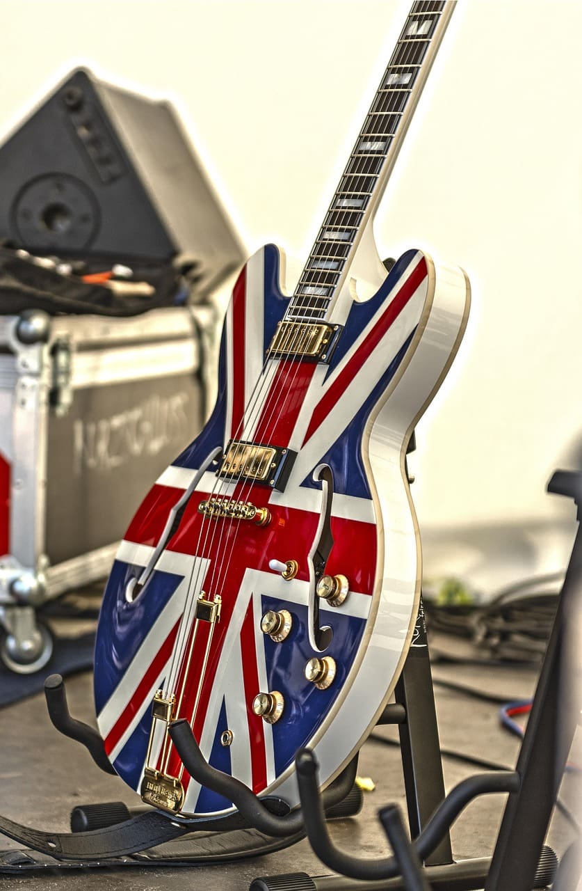 guitar, electric guitar, rock music, strings, skirt, musical instrument, stringed instrument, music